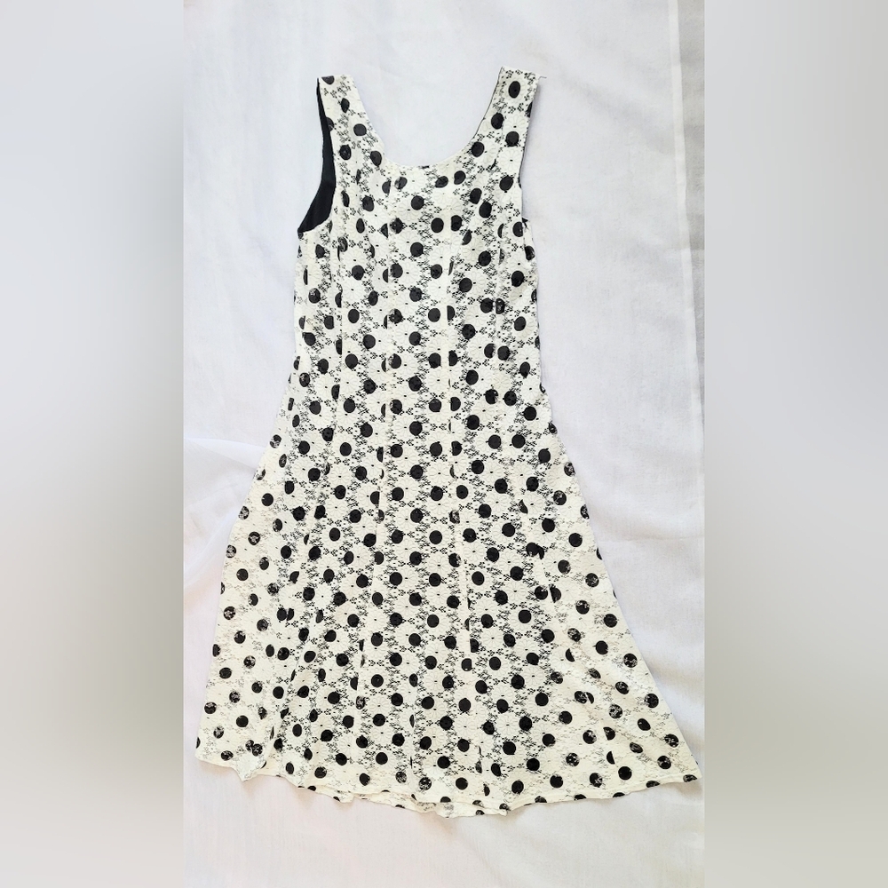 NWOT!Polka-Dot Lace Sleeveless Women's Formal Summer Midi Cocktail Party Dress 6 - Picture 7 of 16